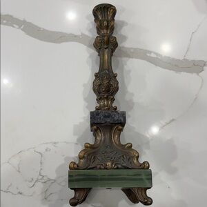 Vintage Ornate Brass Candle Holder